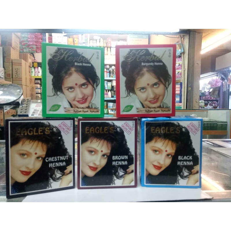 hena rambut eagle dan herbal isi 6 pcs