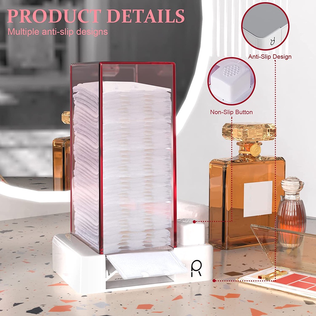 Kotak Kapas Press Otomatis | Tempat Kapas Wajah Kosmetik Automatic | Kotak Penyimpanan Kapas Otomatis Press