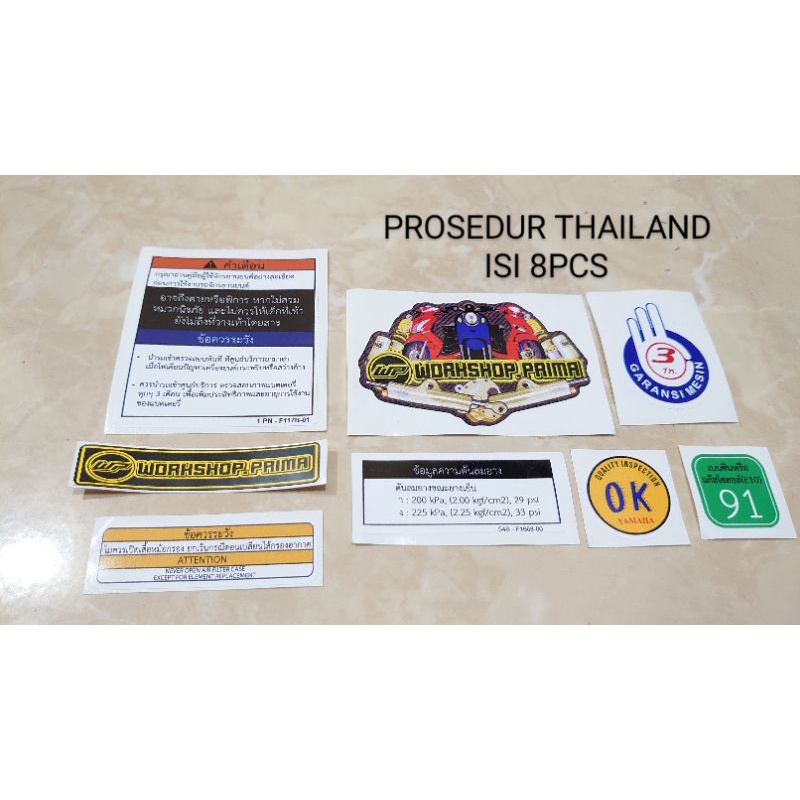 STICKER STIKER WARNING YAMAHA THAILAND XEON M3 MIO J N MAX AEROX XMAX FINO SOUL GT XRIDE FREEGO ISI 