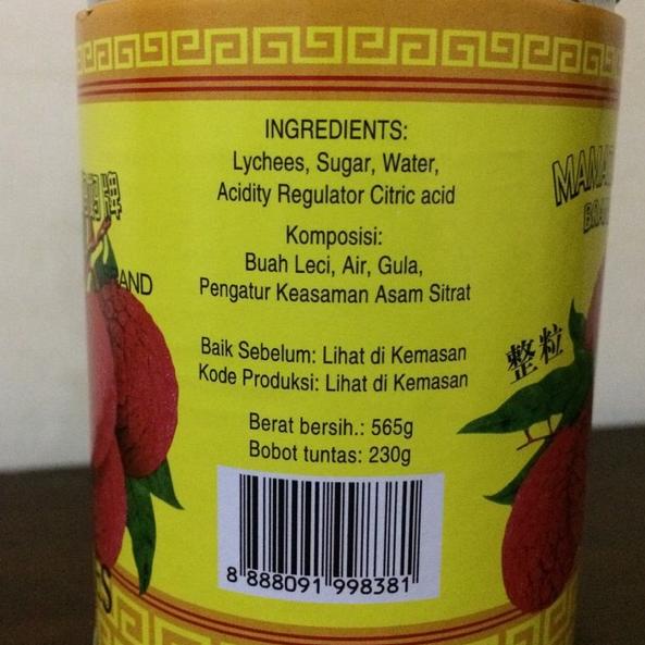 

Diskon sekarang--Mamata Brand Lychees in Syrup 567gr