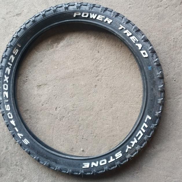 Ban Luar Sepeda 20 x 2.125 / 20x2.125 / 20 x 2125 Lucky Stone Htmputih