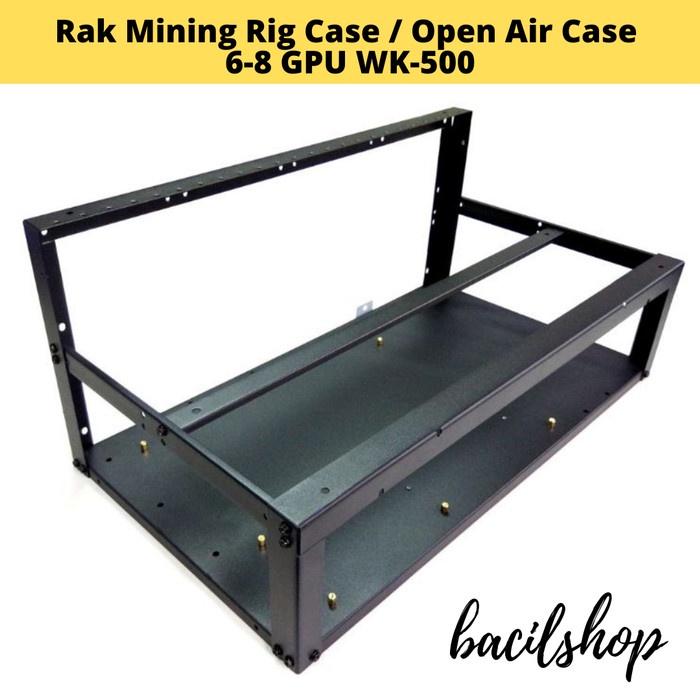 Casing Rak Mining Rig Case / Open Air Case 6-8 Gpu Wk-500