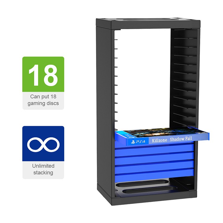 PS5 PS4 Nintendo Switch Dobe Storage Stand 18pcs Rak Disc Tempat Kaset TP4-19221