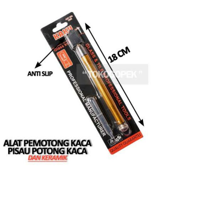 OIL GLASS CUTTER PISAU PEMOTONG KACA MINYAK ALAT POTONG KACA KERAMIK MANUAL KAKU BODY GAGANG BESI