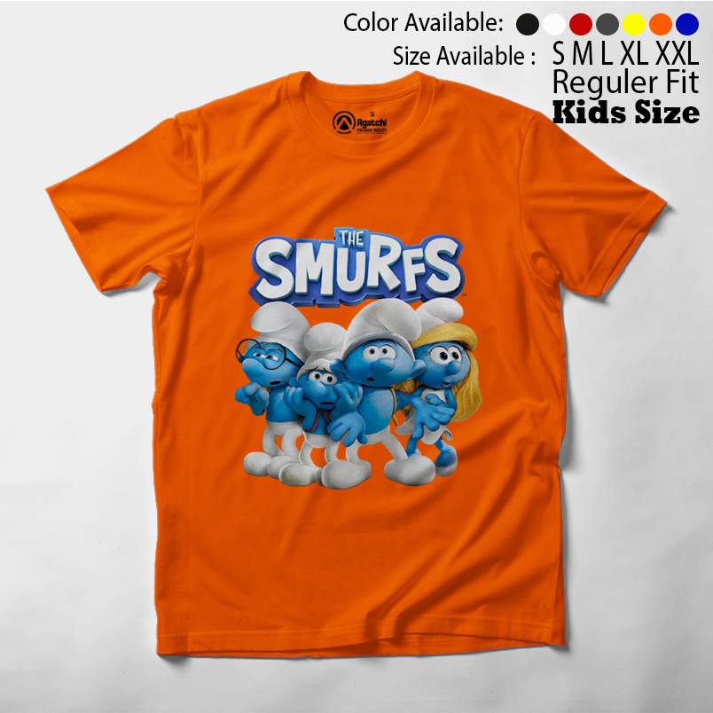 Kaos Atasan Anak Agatchi Motif Smurf