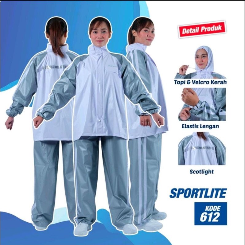 Jas Hujan Setelan Jaket Celana Plevia Sportlite 612 PVC