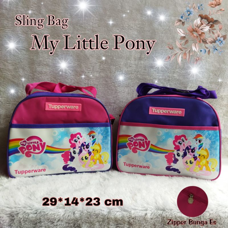 Tas Sling 2in1 my little pony ( Zipper Bunga Es ) / tas slempang my little pony / tas my little pony