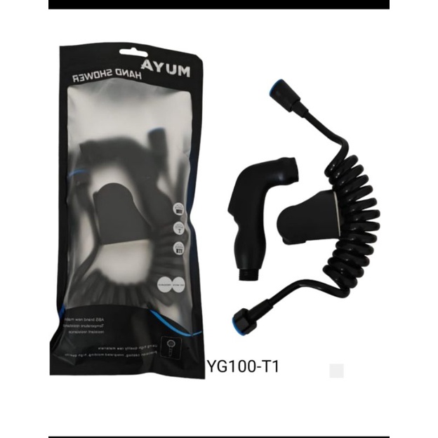 Jet shower spiral hitam / shower bidet hitam