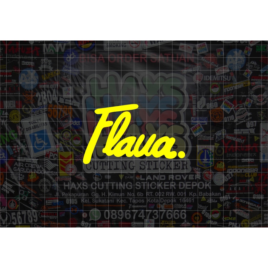 Cutting Sticker Flava Ukuran 8 Cm Untuk Motor Mobil
