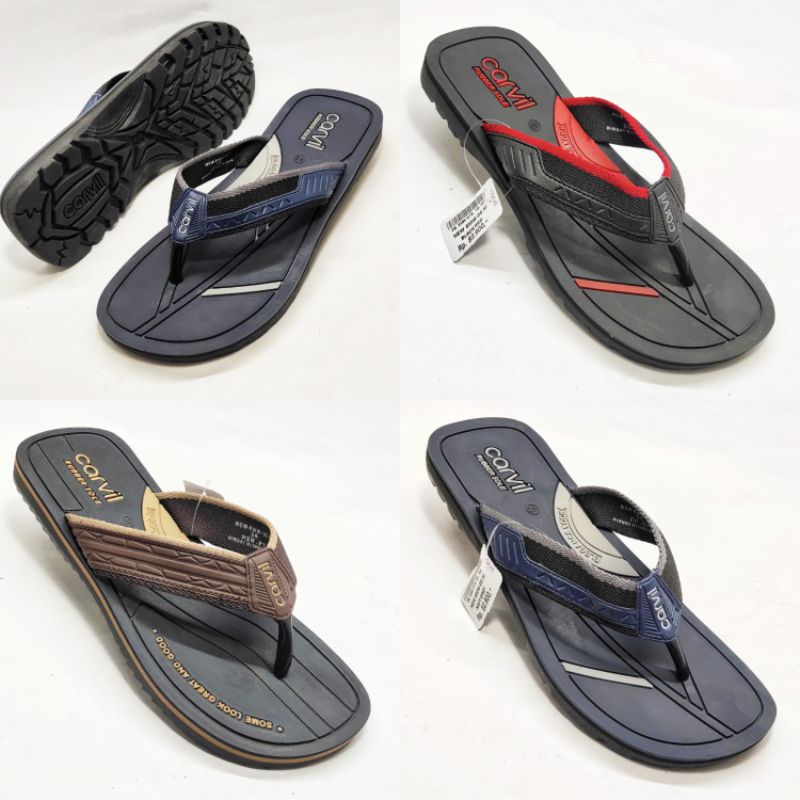 0Sandal japit pria terbaru casual karet lentur original sendal jepit slide cowok laki2 dewasa Carvil New Emw 02 Emw05 38-44