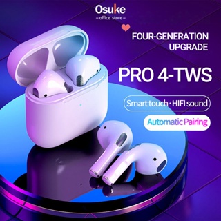 TWS Pro 4 Headset Bluetooth 5.1 True Wireless Earphone 9D HiFi Stereo Sound Volume Control With Mic