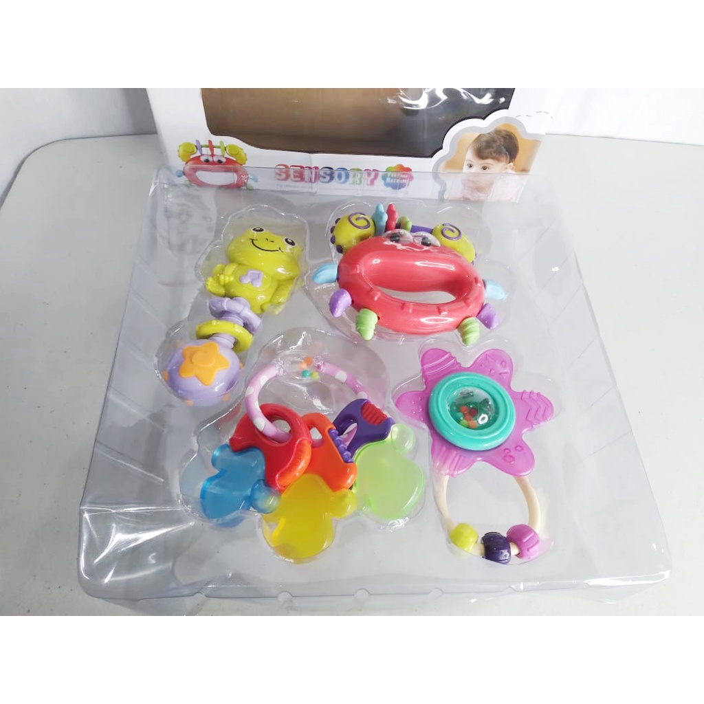 PLOOPY SENSORY TEETHER RATTLES 4PCS SET (PP21177)