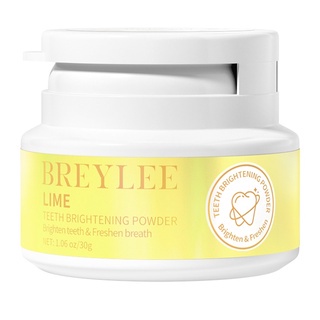 BREYLEE Teeth Powder Variant 30 gr - Mencerahkan gigi (1pc) - Peach, Freezing Mint, Lime, Green Tea_Cerianti