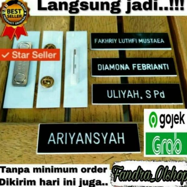 

PRODUK- PAPAN NAMA DADA PDH PNS SISWA AKRILIK / NAME TAG GRAVIR PENITI PAKU MAGNET. KUALITAS TERBAIK ! .