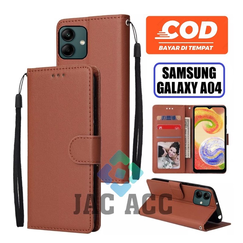 NEW DOMPET HP UNTUK SAMSUNG GALAXY A04 NEW 2022 LEATHER FLIP WALLET CASE UNTUK SAMSUNG GALAXY A04 NE