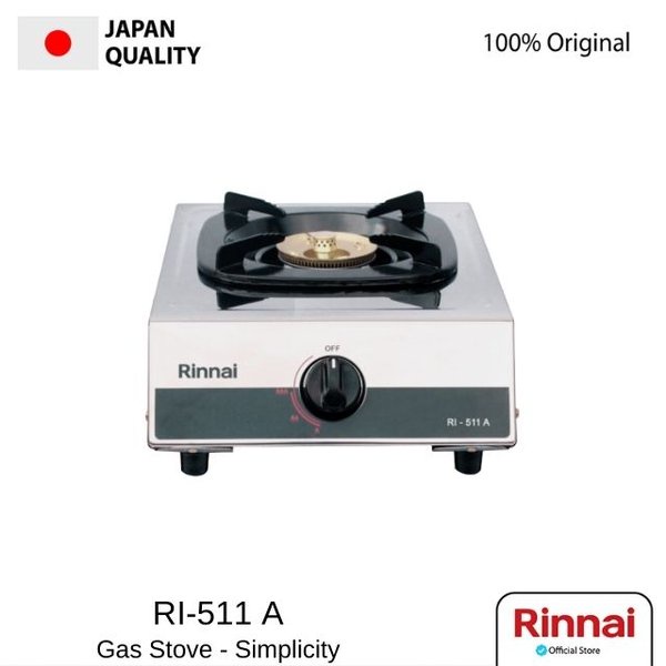 Rinnai Kompor gas 1 Tungku Api Turbo RI-511-A-Kompor Gas-Kompor-Rinnai Kompor-Original-New Arrival-R