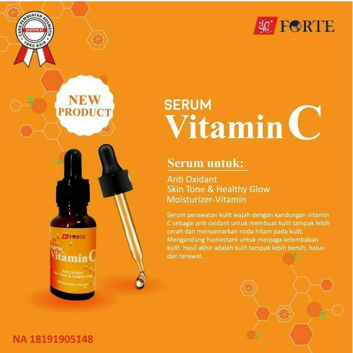 SKINCARE VIRAL SYB FORTE SERUM VIT C DAN VIT E DUS ORANGE BPOM 100&amp; ORIGINAL