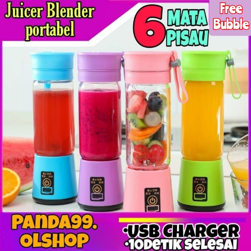 JUICER PORTABLE 6 &amp; 8 MATA PISAU/JUICE CUP BLENDER MINI PORTABLE/ALAT PEMBUAT JUS