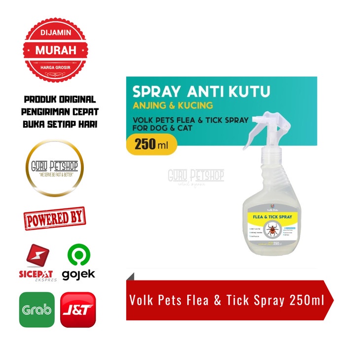 Volk Pets Flea &amp; Tick Spray 250 ml for Cat &amp; Dog / Obat Kutu Semprot