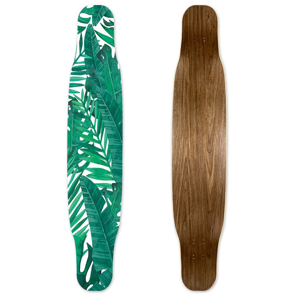 Skateboard Empat Roda Ukuran 46 Inch 117cm Permukaan Papan Jalan Ringan Permukaan Kayu Maple