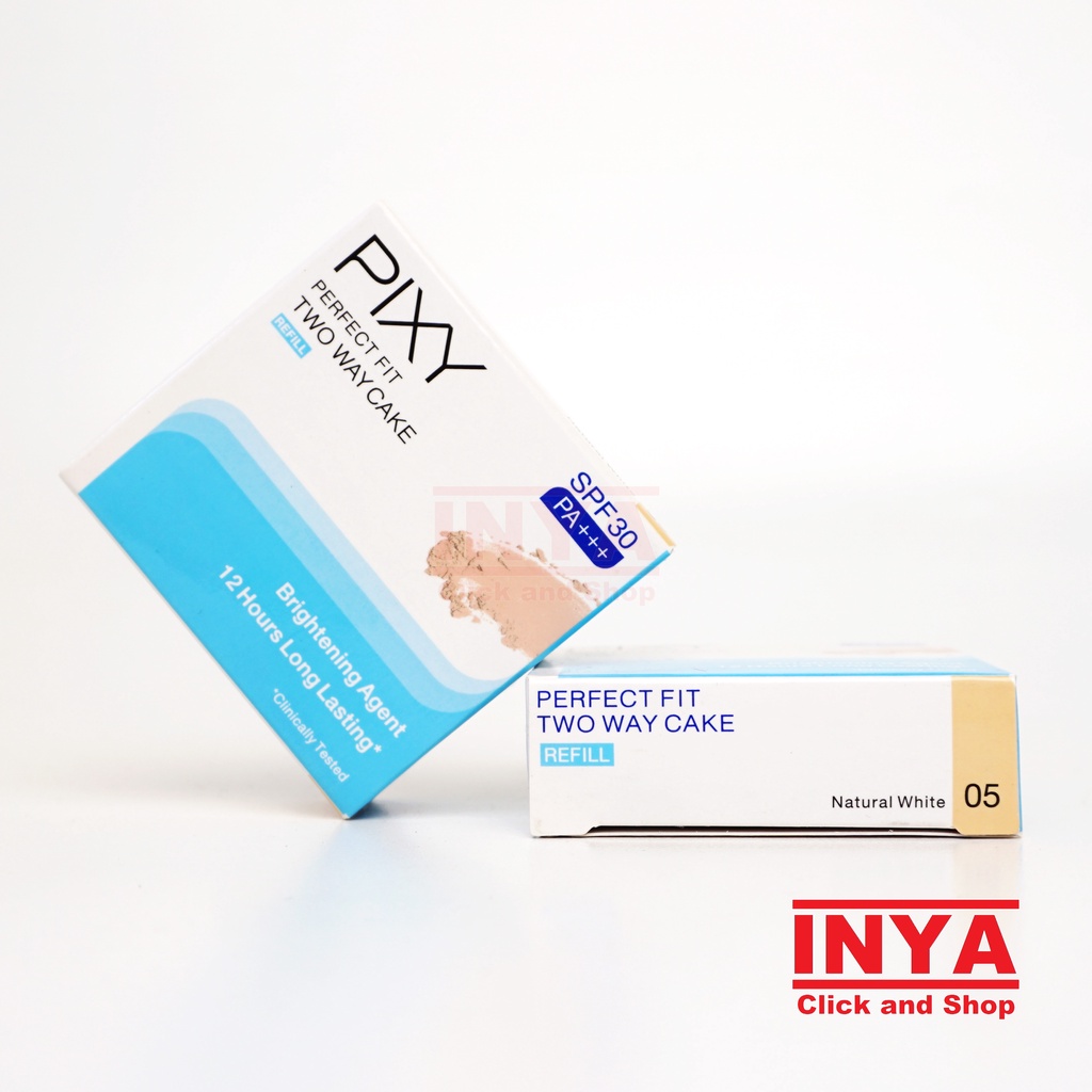 PIXY TWO WAY CAKE PERFECT FIT REFILL 05 NATURAL WHITE 12.2gr - Bedak Padat - Compact Powder