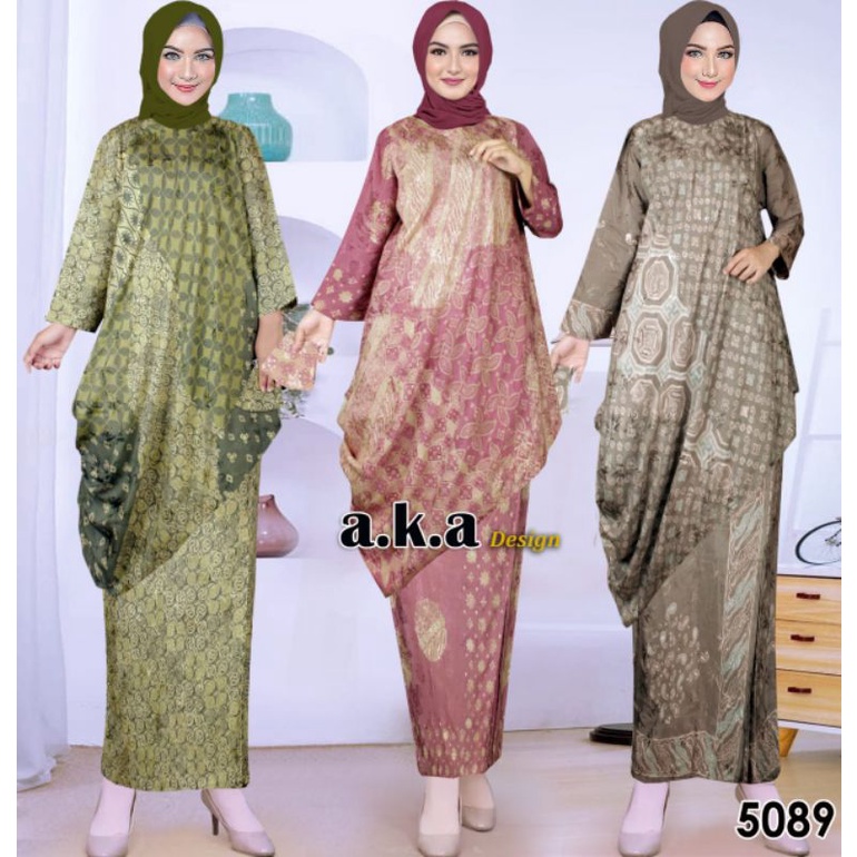 [5089]FASHION MUSLIM//SETELAN ROK MIRING//BATIK VISCOSE PREMIUM/SEMI SUTRA//KODE AKA