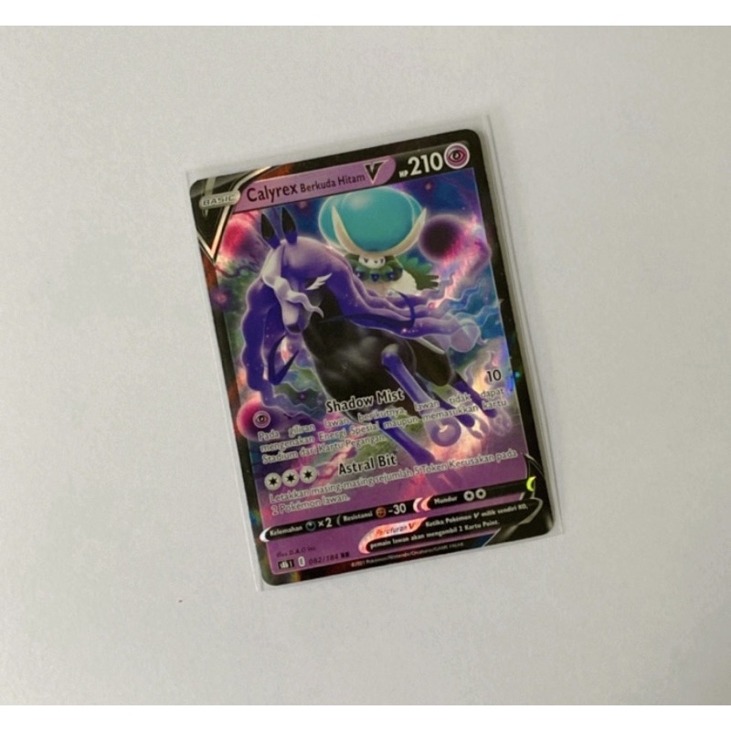 Kartu Pokemon Calyrex Berkuda Hitam V