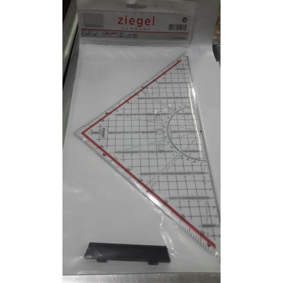 (COD) ziegel penggaris segitiga pegangan 30cm SALE Kode 1453