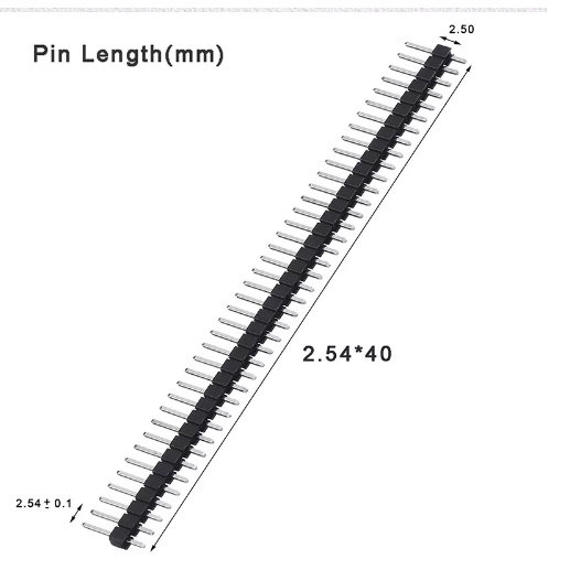 [HAEBOT] Pin Header Male Connector 40 Pin Breakable 1 Pcs 1 Buah Penghubung Arduino Konektor Bisa dipotong 2.54mm Elektronik PCB Socket