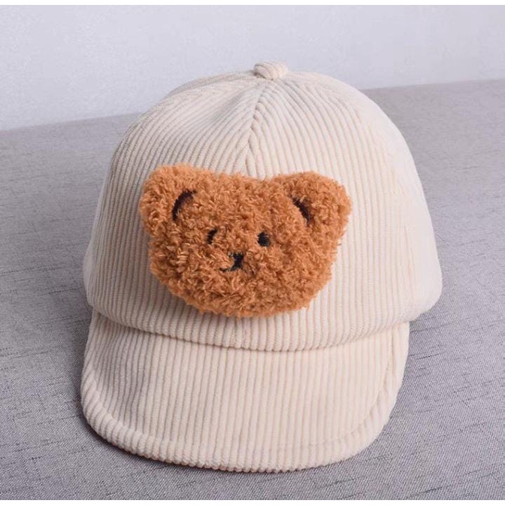 COD- Topi baseball anak laki laki lucu motif 3D BEAR HEAD / Topi anak premium korea lucu usia 1-3 tahun