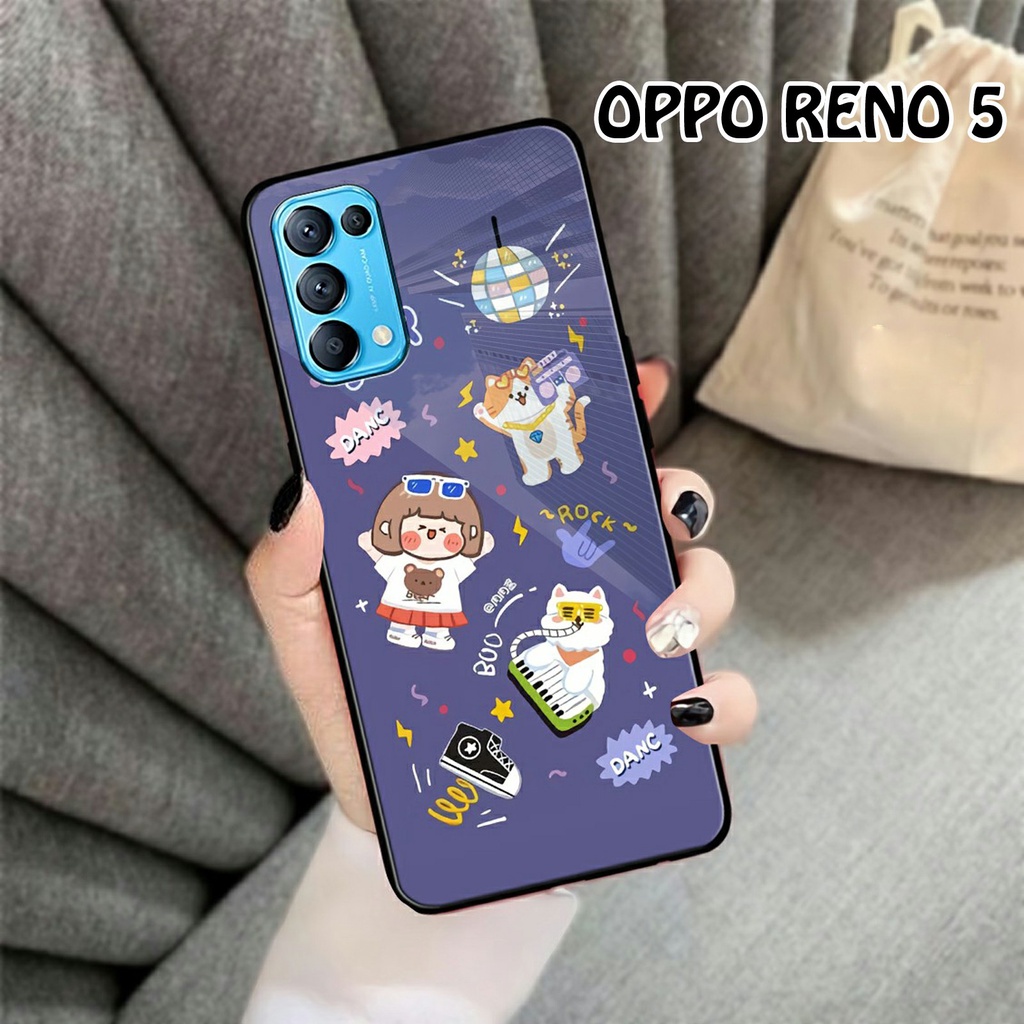 Softcase Glass Oppo Reno 5 Case Oppo Reno 5 (H846)Casing Handphone Oppo Reno 5