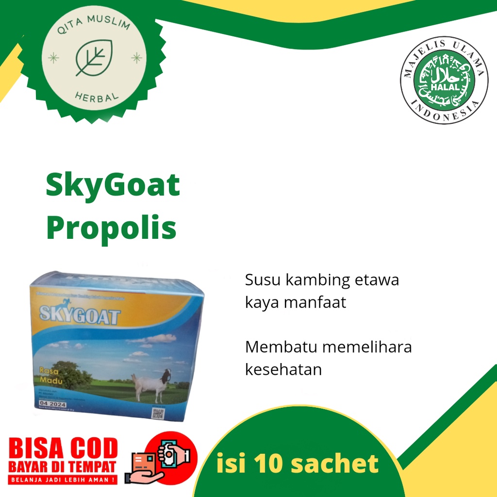 

SkyGoat Propolis 10 Sachet || Susu kambing Etawa