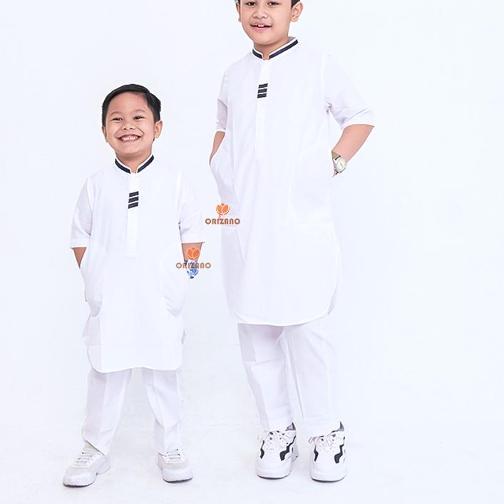 Special Orizano Baju Koko Anak Cowok Warna Putih Setelan Model Archi ~