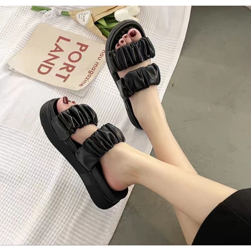 Sandal Fashion Wanita Import Terbaru Premium Quality 2029 Sendal Remaja Cewek Anya Kekinian PC 554 Bisa Cod