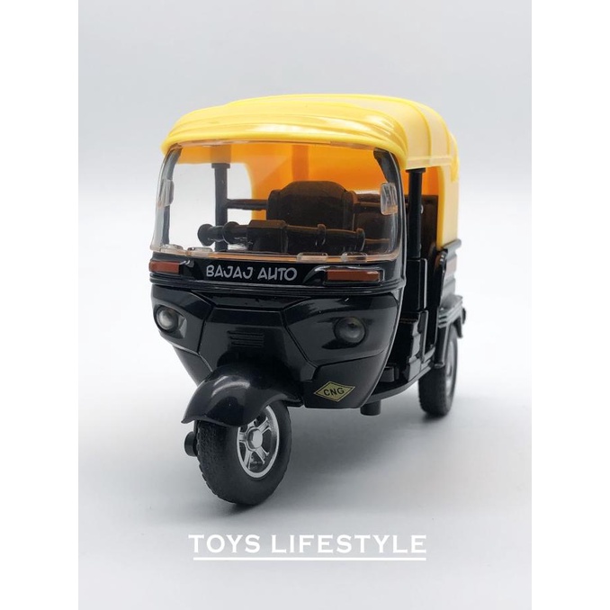 Tricycle Diecast - Bajaj Skala 1:14 (Hitam) By Eastern