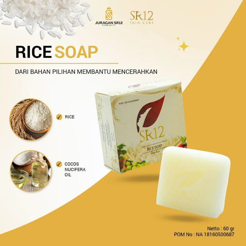 Rice Soap SR12 Sabun Wajah Sabun Beras SR12 Sabun Mandi