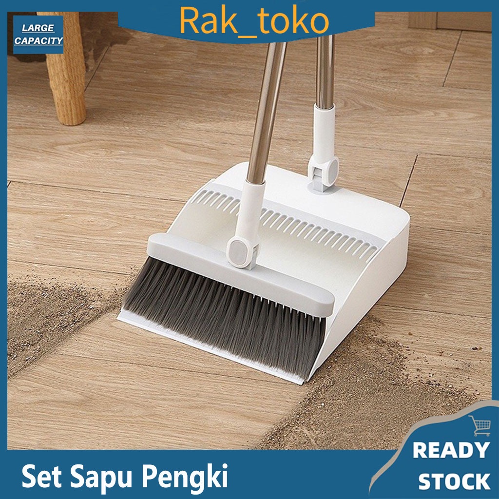 Broom Set Wiper 2in1 Sapu Dengan Pengki Praktis Dengan Fitur Penyaring
