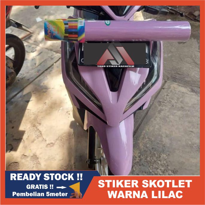 Sticker Scotlet Warna Ungu Lilac Stiker Skotlet Motor Warna Ungu Taro Lilak