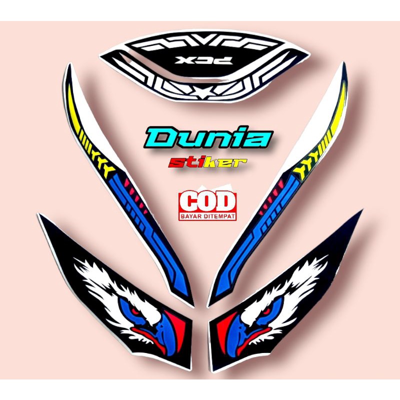 Stiker lampu mata elang pcx 150cc
