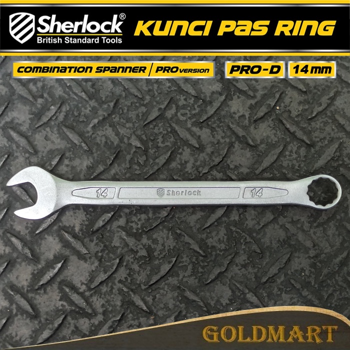 Kunci Pas Ring (Pro-D Series) uk. 14 mm Original Sherlock (1 Pcs)