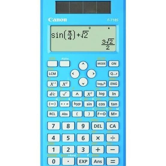 

MURAH/ KALKULATOR/CALCULATOR SCIENTIFIC CANON F-718S-BL (BLUE) E8576TRB