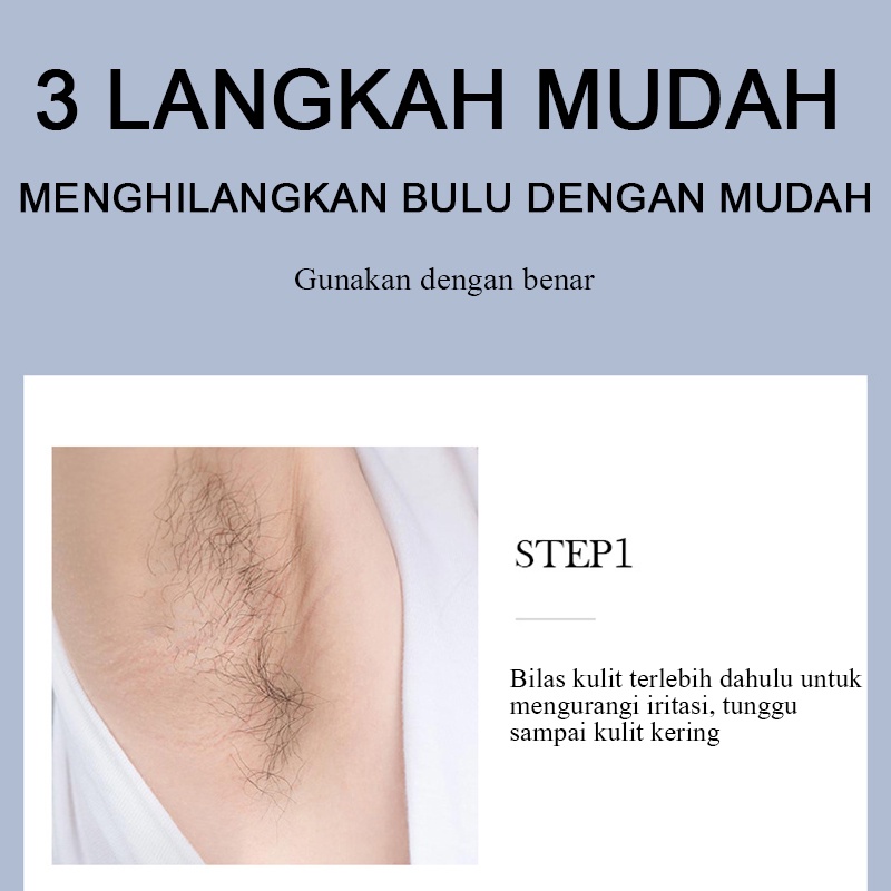 Hair Removal Cream 60 gram - Krim Perontok Bulu / Krim Penghilang Bulu Perontok Bulu ketiak / Bulu kaki  krim perontok bulu Cepat merontokan bulu Merontokan bulu tanpa sakit Merontokan bulu daerah pribadi Merontokan bulu ketiak Merontokan bulu d