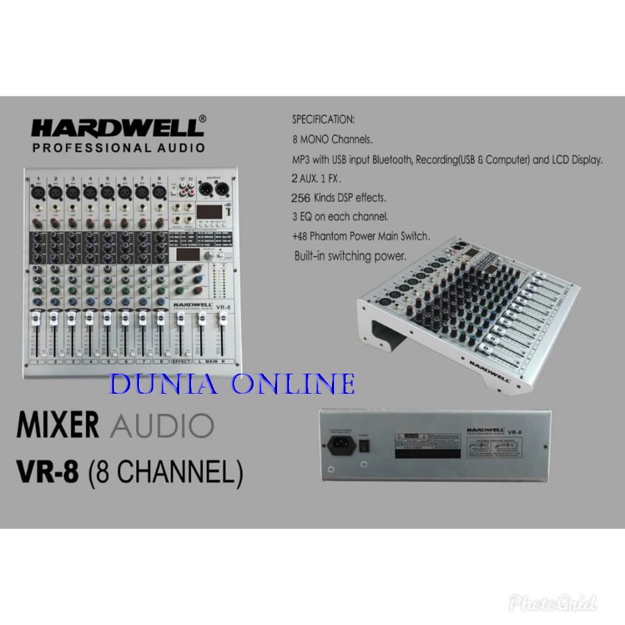 Mixer Hardwell VR8 8Channel Original Hardwell VR 8 Garansi Resmi.