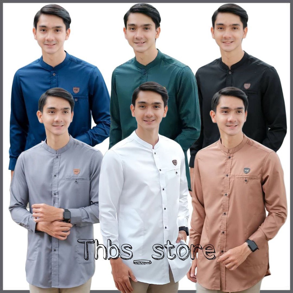 [PASAR TURI] Baju Koko Kurta Dewasa Basic Lengan Panjang - Kemeja Premium Pria Lengan Panjang Catton 100%