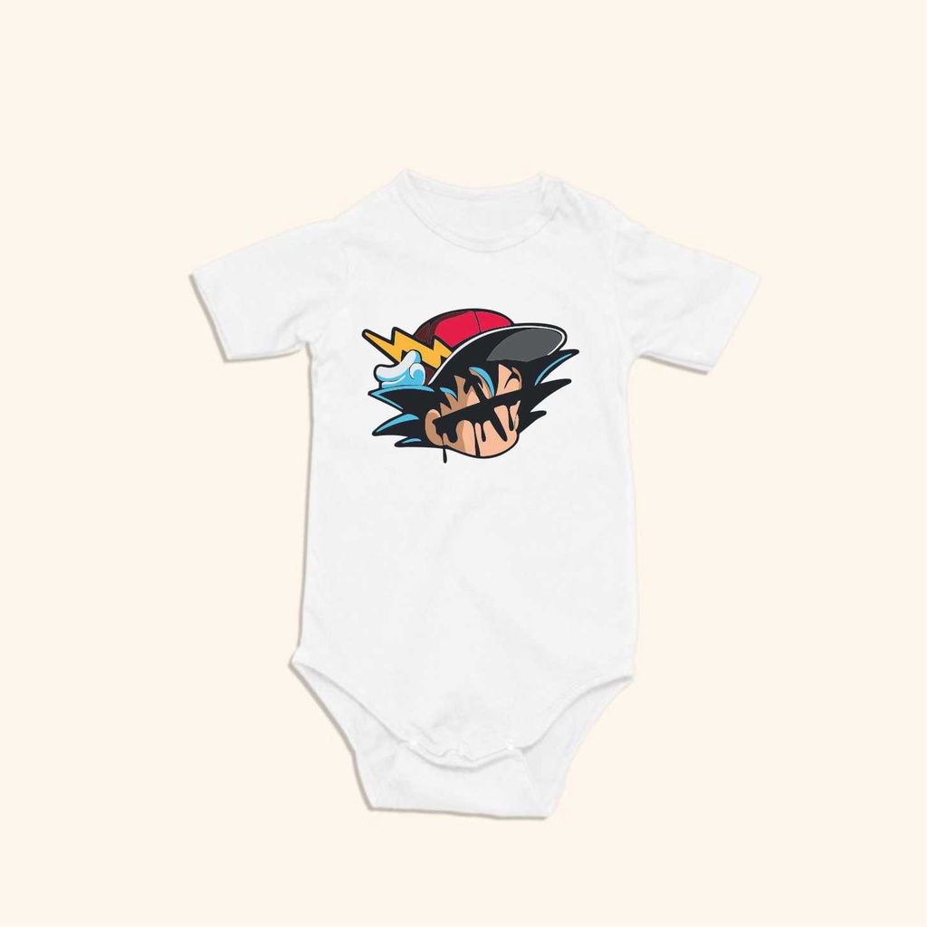 Jumper Bayi / Romper Bayi/ Bodysuit Bahan Katun Dragon Ball Goku New Born Usia 0 s.d 12 Bulan