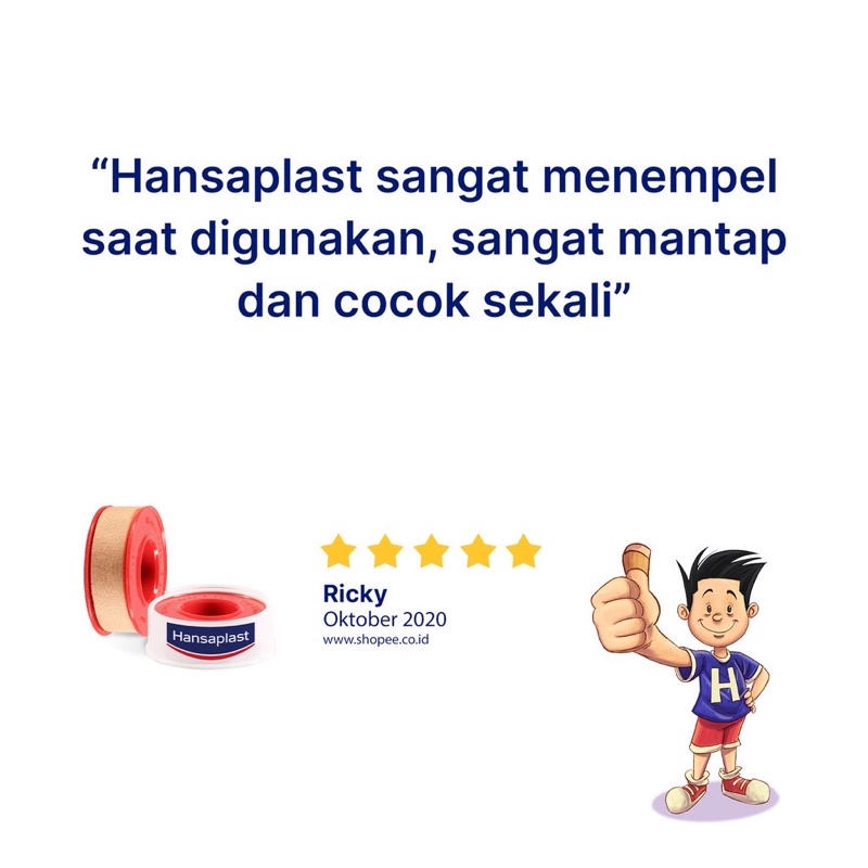 Plester Hansaplast Rol Kain 1,25cmx1m 1.25cmx5m/Hansaplast Kain Rol - 100 cm - Big Bundle - Plester Berdaya Rekat yang Kuat