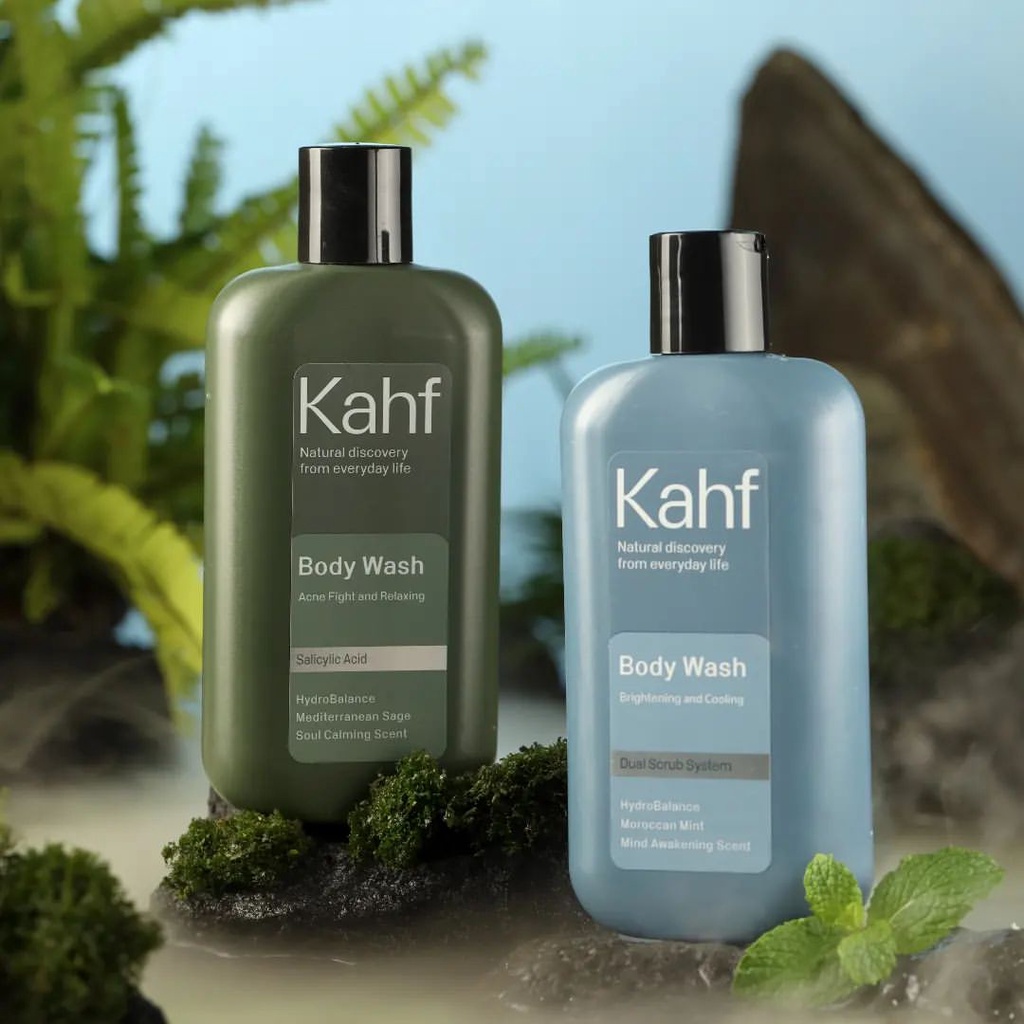 KAHF Body Wash Acne Fight Relaxing 200ml - Sabun Mandi Penghilang Jerawat Badan &amp; Mengurangi Kemerahan Pada Kulit
