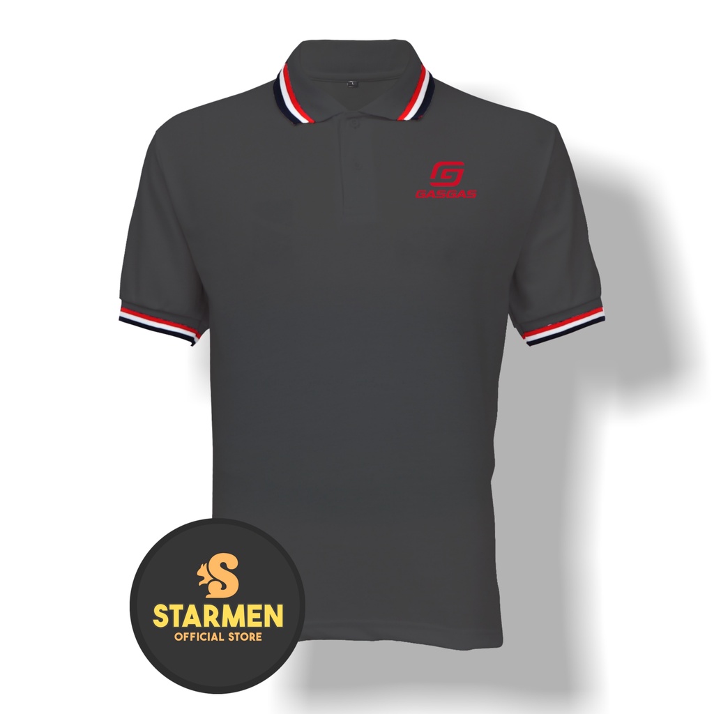 Kaos Polo Shirt Pria Kerah Logo GASGAS