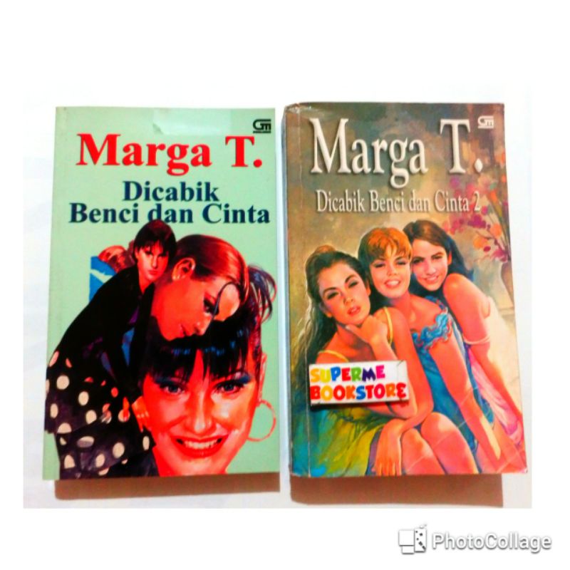 SET Dicabik Benci dan Cinta buku ke 1 dan 2 - Marga T