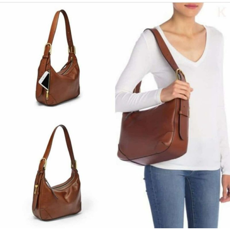 tasFossil Hannah Hobo Shoulder bag brown n